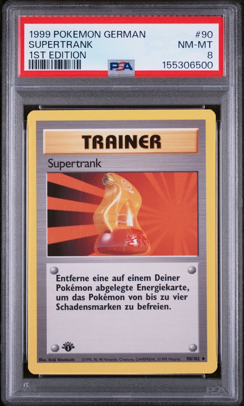 PSA 8 NM-MT Super Potion (Supertrank) 1st Edition 90/102 1999 German Base Set